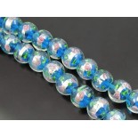 Zdjęcie - Szkło weneckie lampwork kulka róża w lazurze 12mm